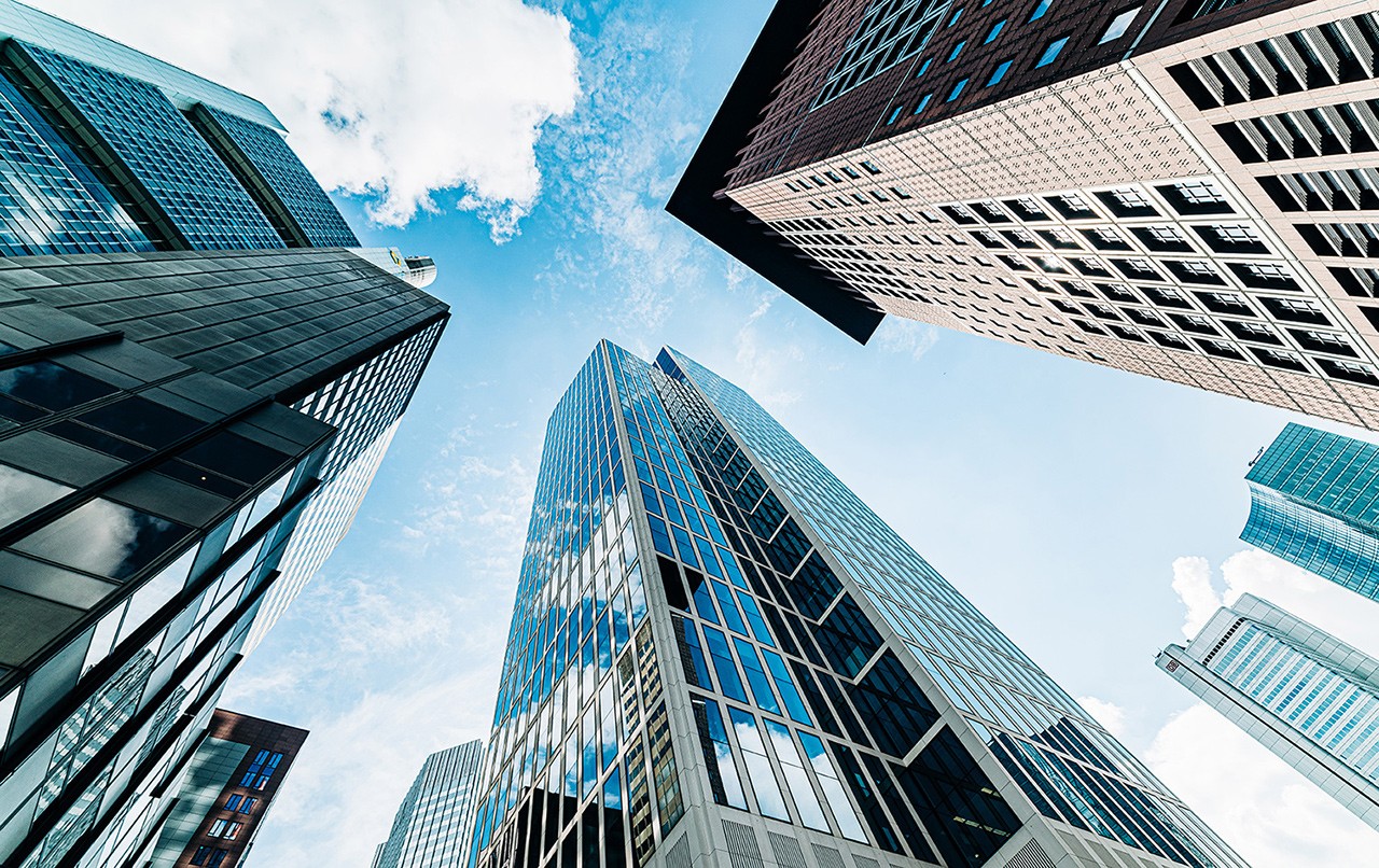 Skyscraper from a bottom point of view